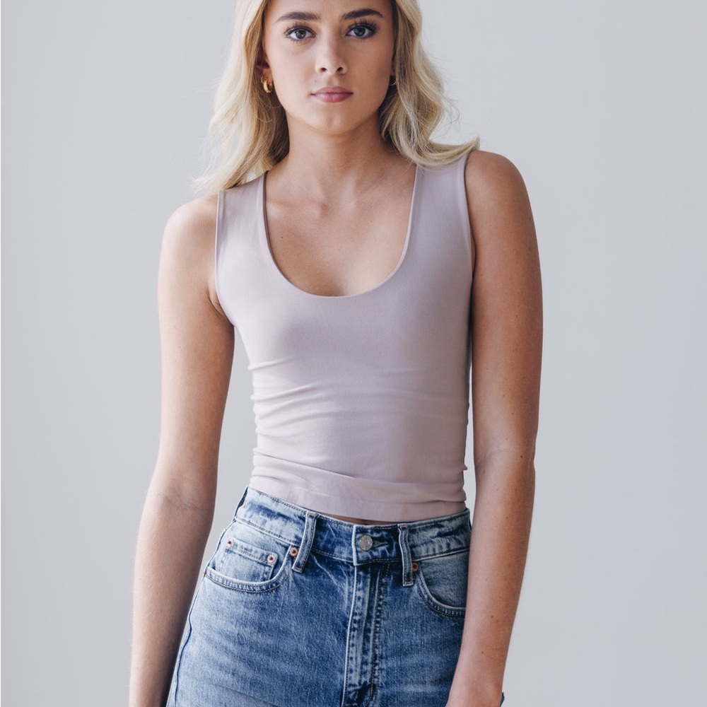Free People Essential Scoop Neck Tank Top - Dusty Pink
